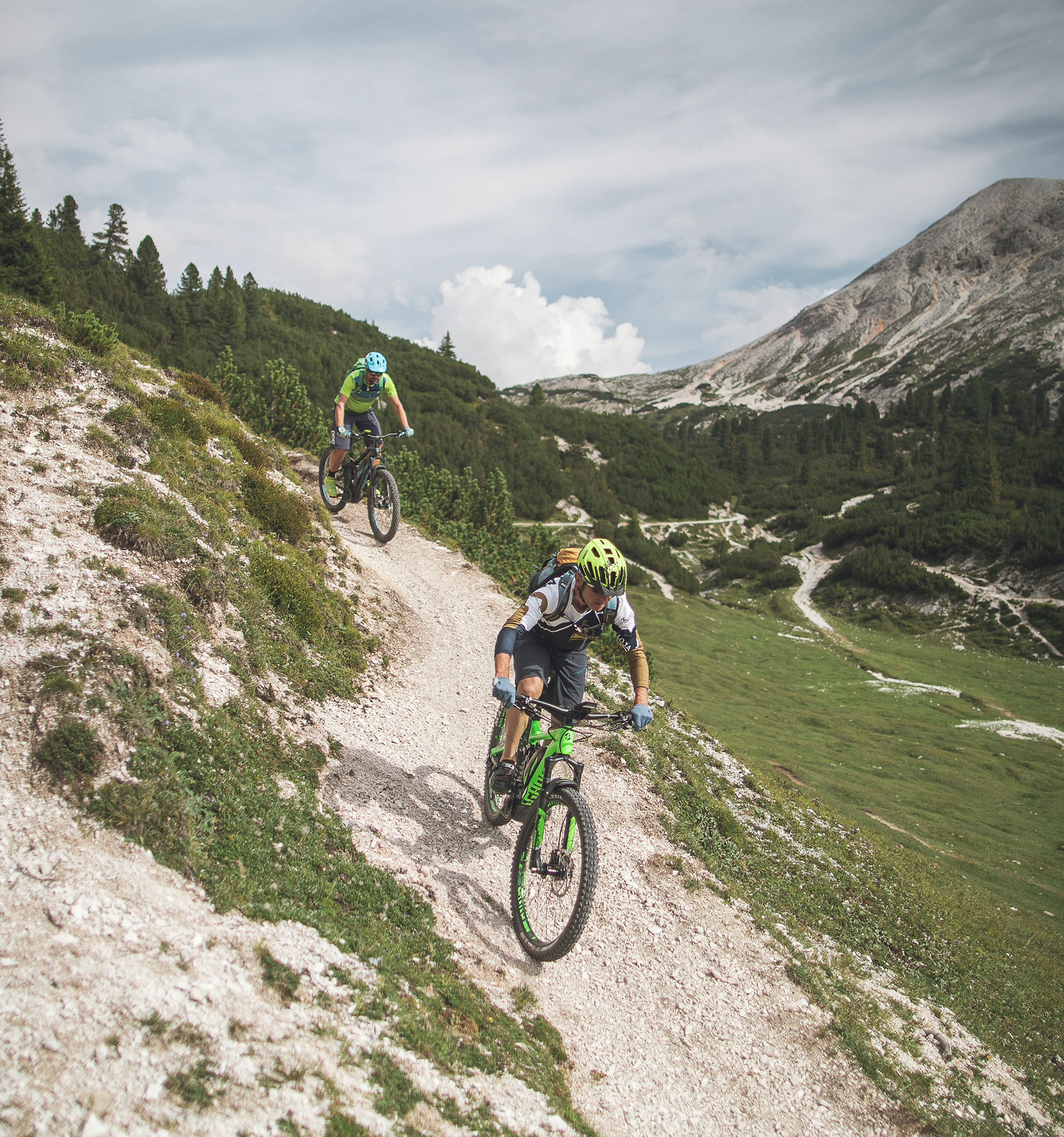 Moutainbike in den Dolomiten